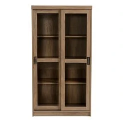 Honeybloom Fullerton 4-Shelf Sliding Door Cabinet 6 Honeybloom Fullerton 4-Shelf Sliding Door Cabinet -Accent Furniture Shop honeybloom fullerton 4 shelf sliding door cabinet 1
