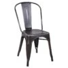 Honeybloom Idris Black Metal Dining Chair -Accent Furniture Shop honeybloom idris black metal dining chair
