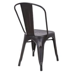Honeybloom Idris Black Metal Dining Chair -Accent Furniture Shop honeybloom idris black metal dining chair 3