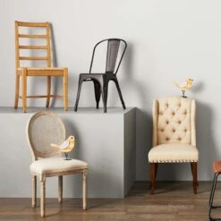 Honeybloom Idris Black Metal Dining Chair -Accent Furniture Shop honeybloom idris black metal dining chair 5