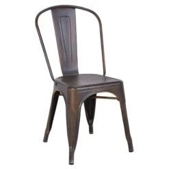 Honeybloom Idris Bronze Metal Dining Chair