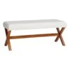 Honeybloom Jordan Chenille Bench, Ivory 2 Honeybloom Jordan Chenille Bench, Ivory -Accent Furniture Shop honeybloom jordan chenille bench ivory