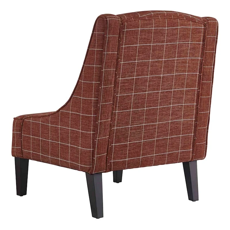 Honeybloom Kayson Paprika Plaid Accent Chair 4 Honeybloom Kayson Paprika Plaid Accent Chair - Image 2
