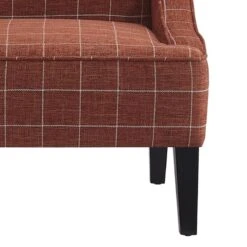Honeybloom Kayson Paprika Plaid Accent Chair 8 Honeybloom Kayson Paprika Plaid Accent Chair -Accent Furniture Shop honeybloom kayson paprika plaid accent chair 2