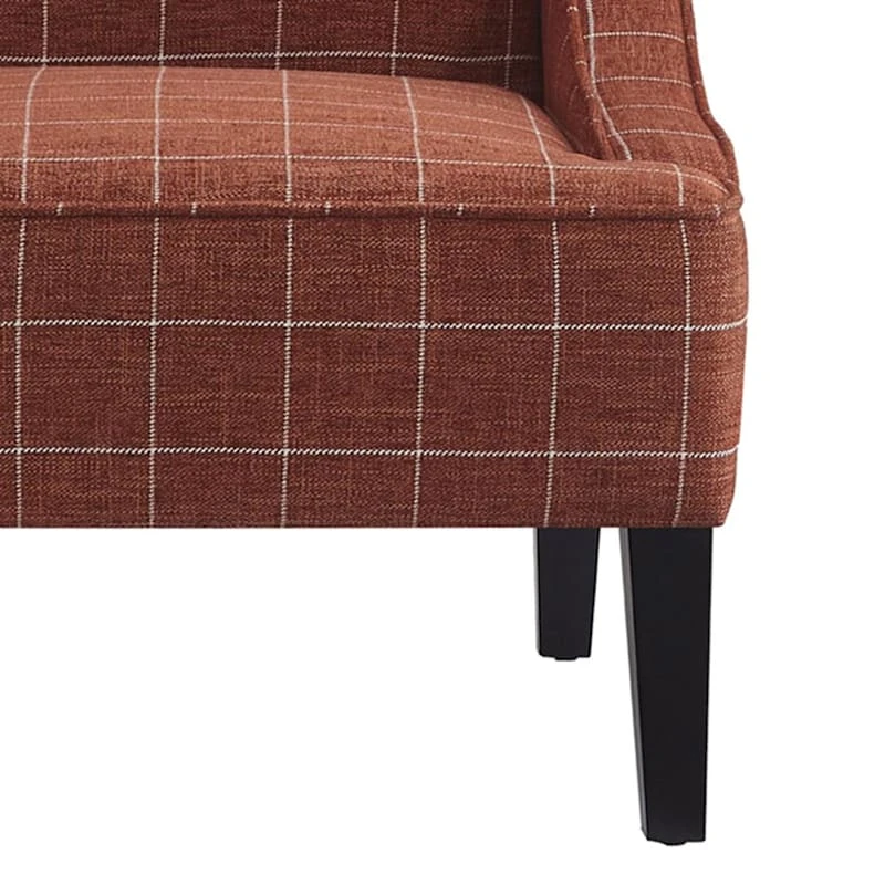 Honeybloom Kayson Paprika Plaid Accent Chair 5 Honeybloom Kayson Paprika Plaid Accent Chair - Image 3