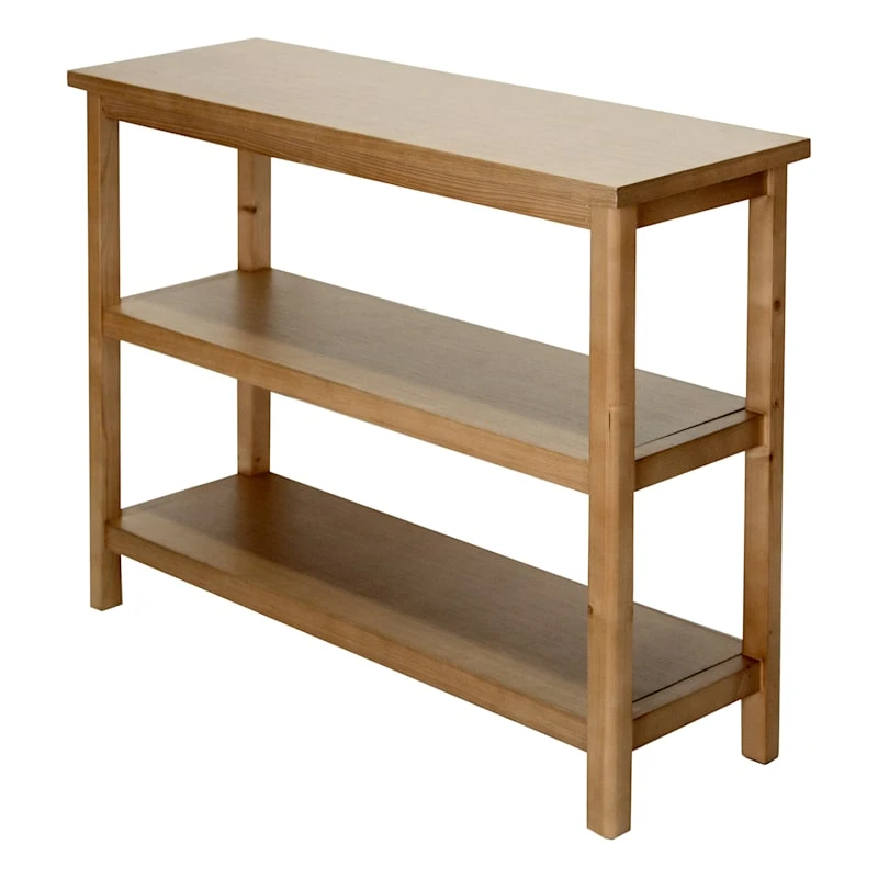 Honeybloom Miller 3-Shelf Wooden Console Table 3 Honeybloom Miller 3-Shelf Wooden Console Table