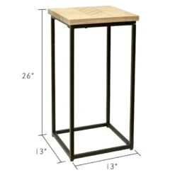 Honeybloom Parquet Wood Accent Table -Accent Furniture Shop honeybloom parquet wood accent table 3