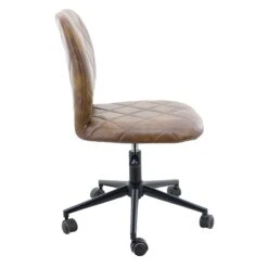 Honeybloom Quinton Quilted Faux Leather Office Chair -Accent Furniture Shop honeybloom quinton quilted faux leather office chair 2