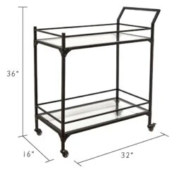 Honeybloom Sage Frost Bar Cart -Accent Furniture Shop honeybloom sage frost bar cart 3