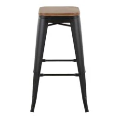 Honeybloom Westfield Barstool, Black -Accent Furniture Shop honeybloom westfield barstool black 1
