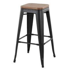 Honeybloom Westfield Barstool, Black -Accent Furniture Shop honeybloom westfield barstool black 2