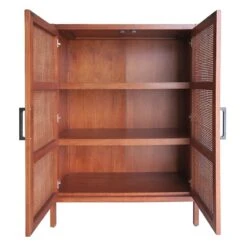 Honeybloom Wood Rattan Door Cabinet 10 Honeybloom Wood Rattan Door Cabinet -Accent Furniture Shop honeybloom wood rattan door cabinet 3