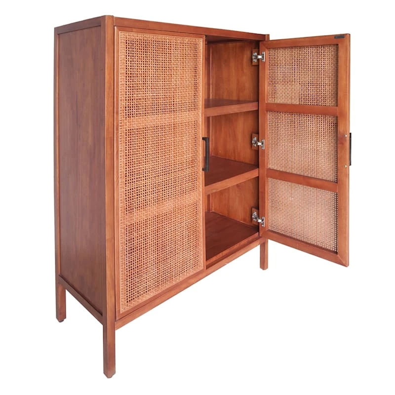 Honeybloom Wood Rattan Door Cabinet 7 Honeybloom Wood Rattan Door Cabinet - Image 5