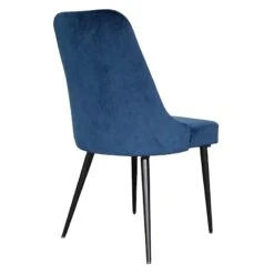 Indigo Blue Velvet Dining Chair 7 Indigo Blue Velvet Dining Chair -Accent Furniture Shop indigo blue velvet dining chair 2