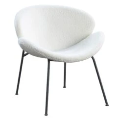 Jagger Accent Chair, White Sherpa