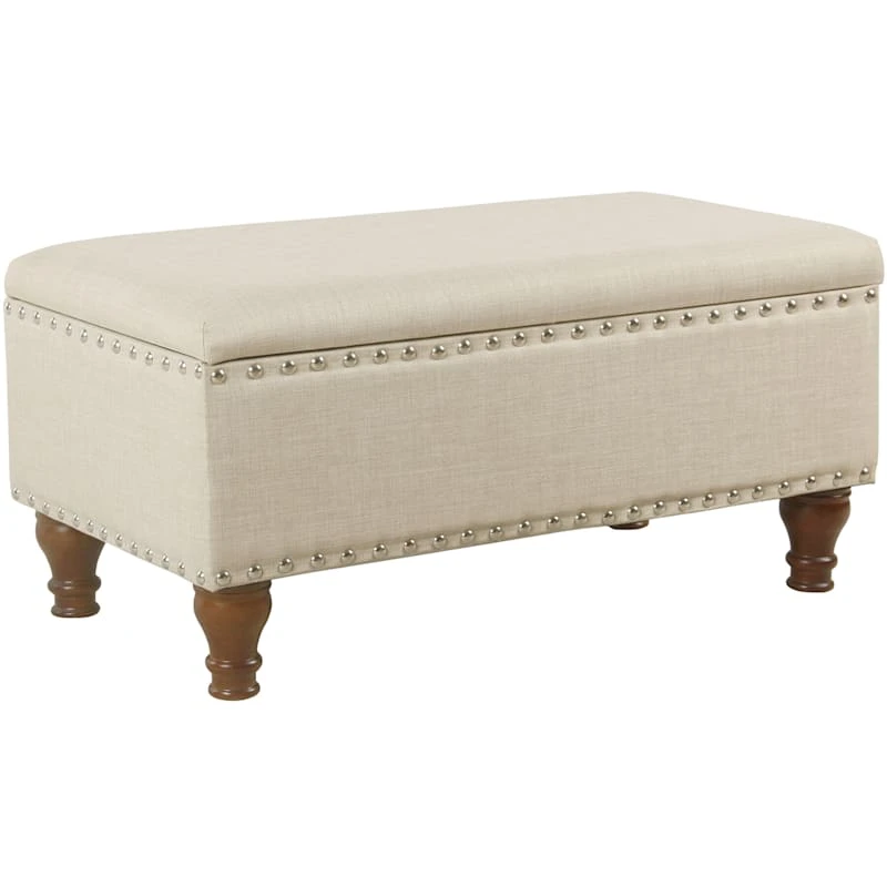 Jasmine Linen Storage Ottoman, Natural 3 Jasmine Linen Storage Ottoman, Natural