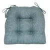 Jasper Textured Chair Pad/4 Tacks/Ties Blue 2 Jasper Textured Chair Pad/4 Tacks/Ties Blue -Accent Furniture Shop jasper textured chair pad 4 tacks ties blue