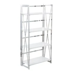 Laila Ali Astrid Chrome Bookshelf
