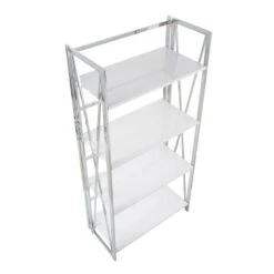 Laila Ali Astrid Chrome Bookshelf -Accent Furniture Shop laila ali astrid chrome bookshelf 4