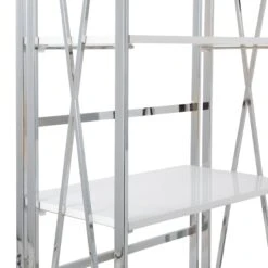 Laila Ali Astrid Chrome Bookshelf -Accent Furniture Shop laila ali astrid chrome bookshelf 5