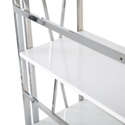 Laila Ali Astrid Chrome Bookshelf -Accent Furniture Shop laila ali astrid chrome bookshelf 6