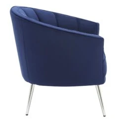 Laila Ali Avani Blue Velvet Accent Chair -Accent Furniture Shop laila ali avani blue velvet accent chair 2