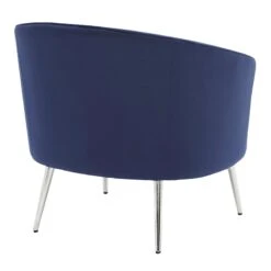 Laila Ali Avani Blue Velvet Accent Chair -Accent Furniture Shop laila ali avani blue velvet accent chair 4