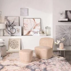 Laila Ali Iris White Marble Accent Table -Accent Furniture Shop laila ali iris white marble accent table 1