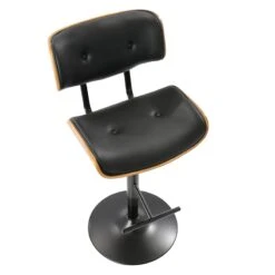 Lombardi Adjustable Faux Leather Barstool -Accent Furniture Shop lombardi adjustable faux leather barstool 5