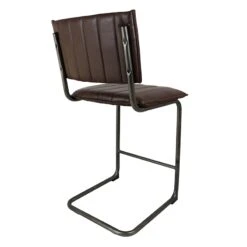 Luka Faux Leather Counter Stool, Dark Brown -Accent Furniture Shop luka faux leather counter stool dark brown 3