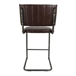 Luka Faux Leather Counter Stool, Dark Brown -Accent Furniture Shop luka faux leather counter stool dark brown 4