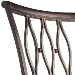 Marsol Brown Swivel Counter Stool With Faux Leather Seat -Accent Furniture Shop marsol brown swivel counter stool with faux leather seat 4