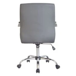 Mason Grey Faux Leather Office Chair -Accent Furniture Shop mason grey faux leather office chair 3