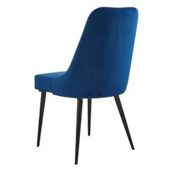 Mereen Indigo Velvet Dining Chair -Accent Furniture Shop mereen indigo velvet dining chair 2