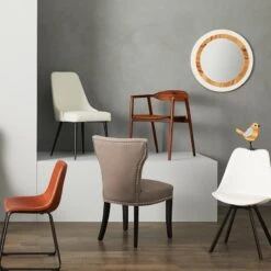 Mereen Ivory Upholstered Dining Chair 9 Mereen Ivory Upholstered Dining Chair -Accent Furniture Shop mereen ivory upholstered dining chair 3