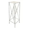 Metal Plant Stand With Wood Top Grey, Small -Accent Furniture Shop metal plant stand with wood top grey small