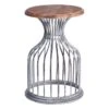 Metal Side Table With Wood Top Silver -Accent Furniture Shop metal side table with wood top silver