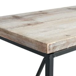 Metal X-Side Table With Wood Top, Large 12 Metal X-Side Table With Wood Top, Large -Accent Furniture Shop metal x side table with wood top large 4