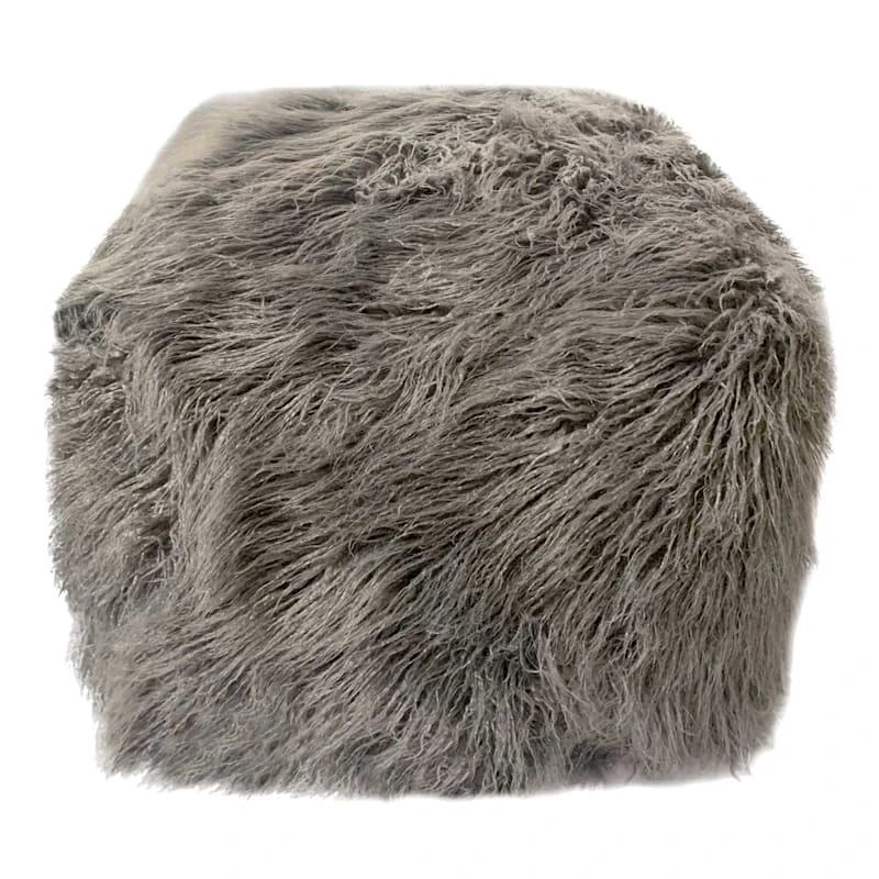 Mongolian Pouf, Grey 3 Mongolian Pouf, Grey