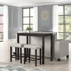 Oakley Pub Set, Black -Accent Furniture Shop oakley pub set black 8