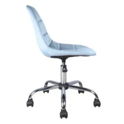 Olivia Office Chair, Blue Velvet -Accent Furniture Shop olivia office chair blue velvet 2