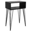 Open-Storage Accent Table With Hairpin Legs, Dark Grey 1 Open-Storage Accent Table With Hairpin Legs, Dark Grey -Accent Furniture Shop open storage accent table with hairpin legs dark grey
