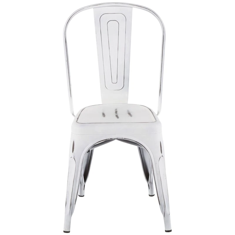 Oregon Vintage White Metal Dining Chair 5 Oregon Vintage White Metal Dining Chair - Image 3