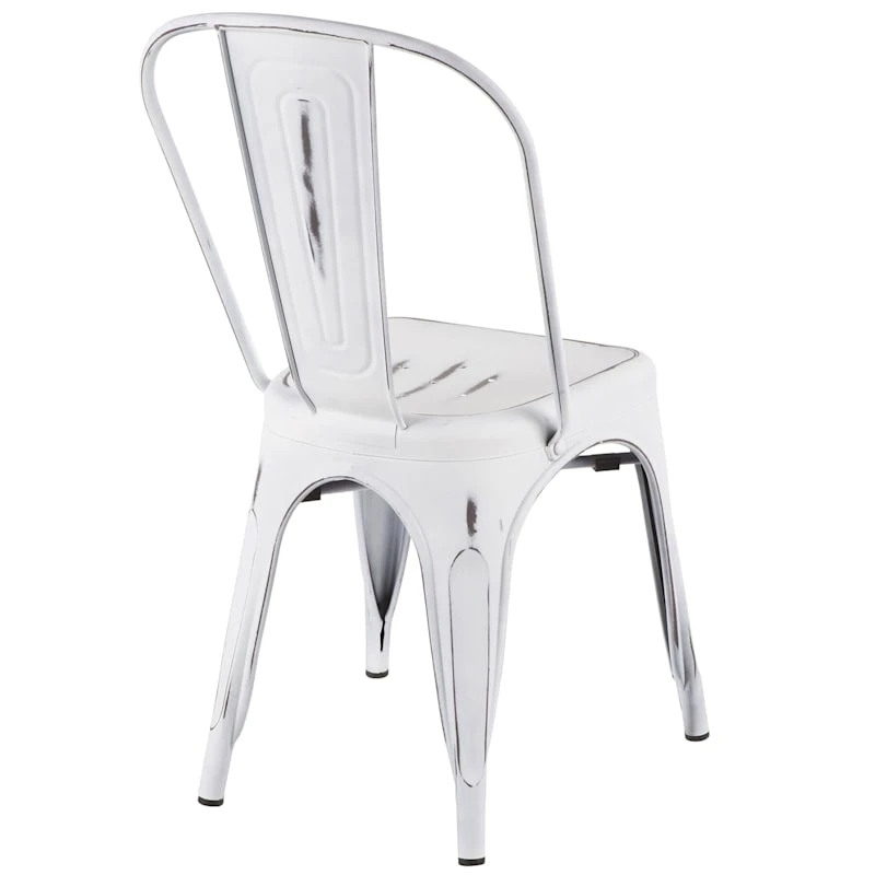Oregon Vintage White Metal Dining Chair 6 Oregon Vintage White Metal Dining Chair - Image 4