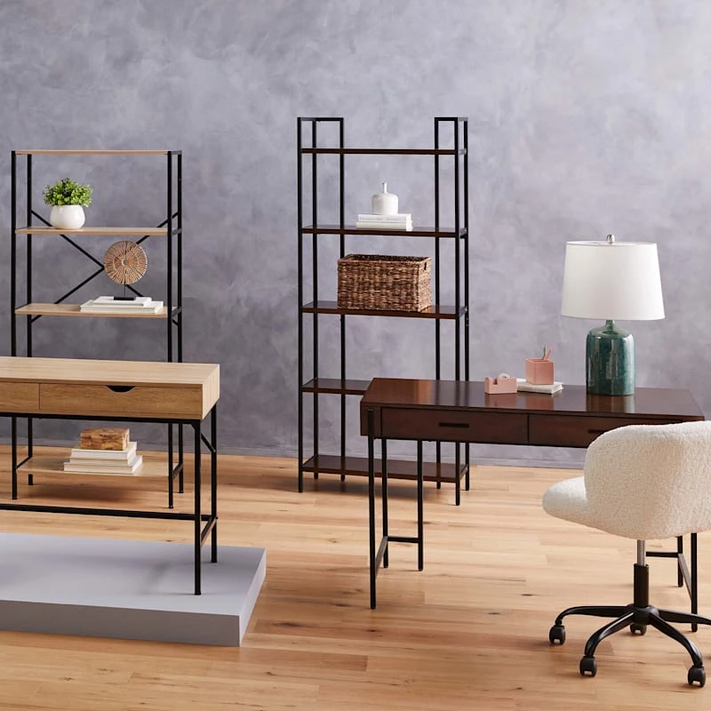 Parkview Metal & Wood Writing Desk With Storage, 48" 6 Parkview Metal & Wood Writing Desk With Storage, 48" - Image 4