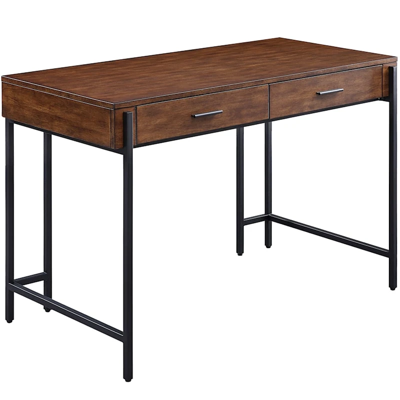 Parkview Metal & Wood Writing Desk With Storage, 48" 3 Parkview Metal & Wood Writing Desk With Storage, 48"