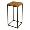 Parquet Wood Top Side Table -Accent Furniture Shop parquet wood top side table