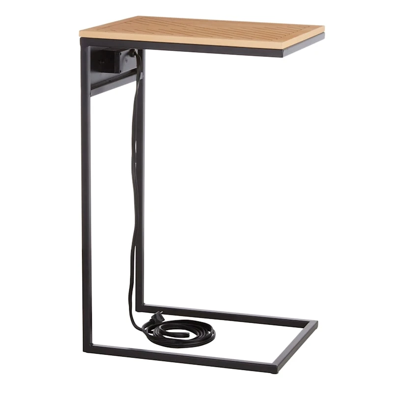 Parquet Wood USB C Table 4 Parquet Wood USB C Table - Image 2