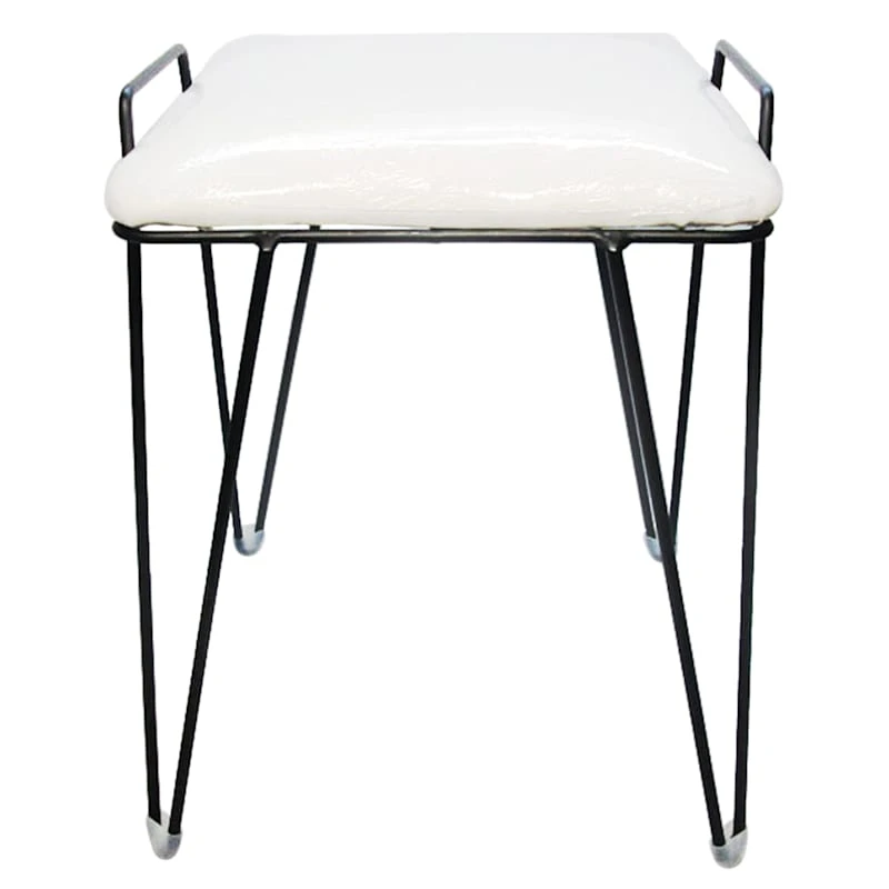 Pedra Black & White Vanity Stool 3 Pedra Black & White Vanity Stool