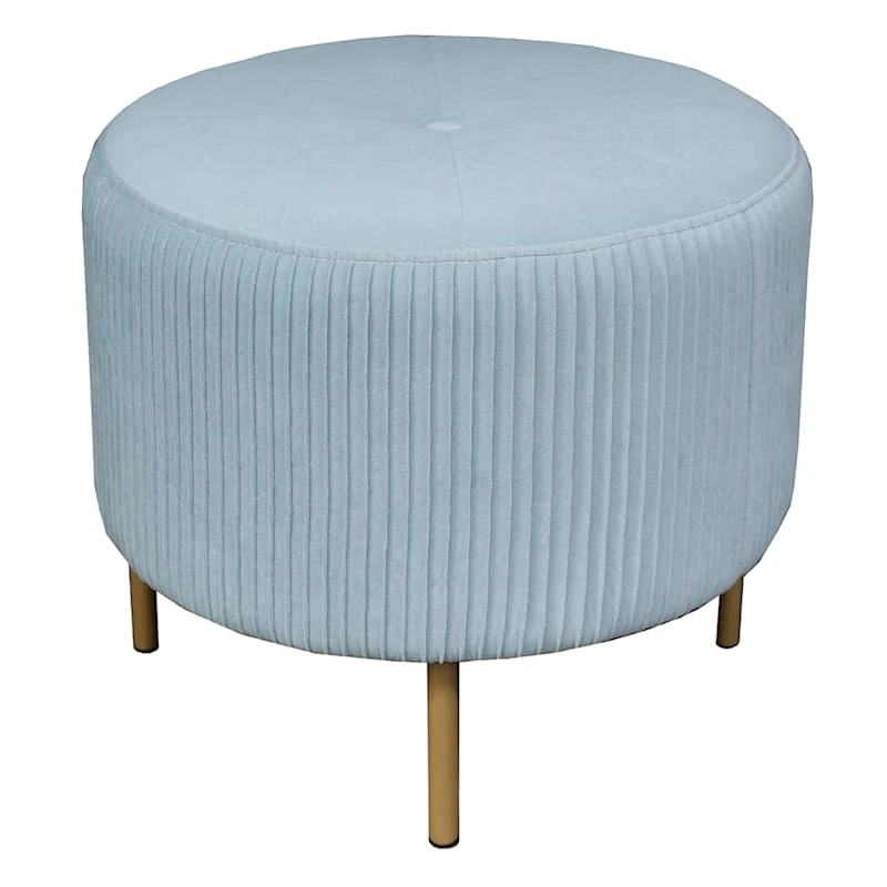 Piper Pleated Ottoman, Green 3 Piper Pleated Ottoman, Green